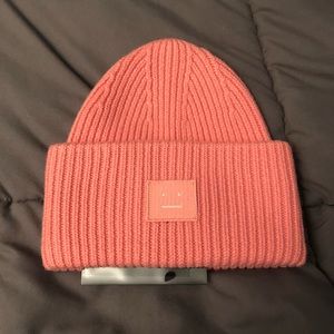[Acne Studios] Pansy S Face Pink Beanie Hat